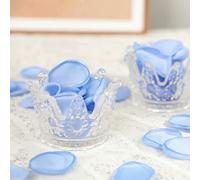 HKSDKABOP Pétales de Rose artificiels, Lot de 50/100/200/300 pièces 4 cm for décoration Maison, Salle à Manger, Mariage, Table, fête prénuptiale, Saint-Valentin(Blue,50Pcs)