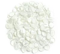 HKSDKABOP Pétales de Rose artificiels, Lot de 50/100/200/300 pièces 4 cm for décoration Maison, Salle à Manger, Mariage, Table, fête prénuptiale, Saint-Valentin(Milky White,50Pcs)
