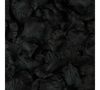 HKSDKABOP Pétales de Rose artificiels, Pétales de Rose artificiels colorés, 100/500/1000 pièces, for Anniversaire Mariage, Romantique, en Soie(Black,500pcs)