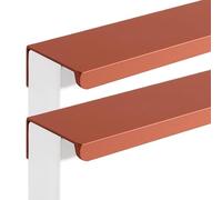 HKSDKABOP Tirer la poignée cachée sur le bord du doigt, Poignées de tiroir invisibles en alliage d'aluminium, multicolores, 120-1200 mm, lot de 2(Orange,Length 200mm)
