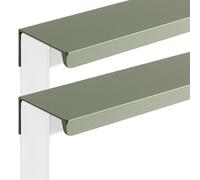 HKSDKABOP Tirer la poignée cachée sur le bord du doigt, Poignées de tiroir invisibles en alliage d'aluminium, multicolores, 120-1200 mm, lot de 2(Green,Length 1200mm)