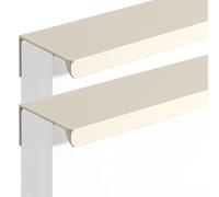HKSDKABOP Tirer la poignée cachée sur le bord du doigt, Poignées de tiroir invisibles en alliage d'aluminium, multicolores, 120-1200 mm, lot de 2(Beige,Length 400mm)