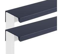 HKSDKABOP Tirer la poignée cachée sur le bord du doigt, Poignées de tiroir invisibles en alliage d'aluminium, multicolores, 120-1200 mm, lot de 2(Blue,Length 600mm)