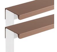 HKSDKABOP Tirer la poignée cachée sur le bord du doigt, Poignées de tiroir invisibles en alliage d'aluminium, multicolores, 120-1200 mm, lot de 2(Coffee,Length 120mm)