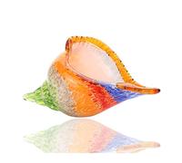 HKSDKABOP Une Statue de Cochon de Verre soufflé, Figurine en Verre soufflé à la Main en Forme de Coquille de conque, Sculpture Presse-Papier Multicolore
