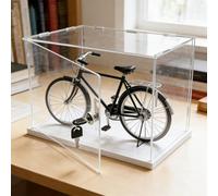 HKSDKABOP Vitrine Transparente, Cube d'affichage empilable en Acrylique Transparent avec Serrure for modèles de Voitures, Plusieurs Tailles(30x15x20cm(12"x6"x8"))