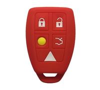 HKSOPC Coque de clé de voiture en silicone pour V-olvo C30 C70 S40 V50 2004 2005 2006 2007 5 boutons - Rouge