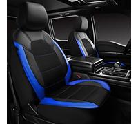 HKSOPC Housse Siege Voiture pour Jeep Cherokee Commander Compass Gladiator Liberty Patriot Renegade, Ensemble Complet Housses de Siège en Cuir, Housse de Siège Auto, Avant et Arrière,D Black Blue