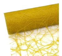 HKT Home Deco Sizoweb Chemin de Table - 25 mètres rôle + 100 Déco Coeur Gratuit (20 cm Largeur, dans Jaune Soleil)