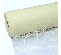 HKT Home Deco Sizoweb Chemin de Table - 25 mètres rôle + 100 Déco Coeur Gratuit (30 cm Largeur, dans Crème)