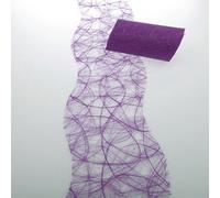 HKT Home Deco Sizoweb Chemin de Table Coupe ondulée Aubergine env. 12,5 cm Rouleau 25 m 64 W 023 de r