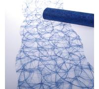 HKT Home Deco Sizoweb Chemin de Table Coupe ondulée Bleu env. 25 cm Rouleau 25 Mètres - 64 W 036 de r 250