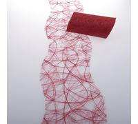 HKT Home Deco Sizoweb Chemin de Table Coupe ondulée Rouge Carmin env. 12,5 cm Rouleau 25 m 64 W 013 de r