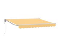 HKTMGDNG Auvent extensible - 5 x 3 m - Bras articulé - Montage mural | Protection solaire flexible pour balcon et terrasse avec cadre en aluminium solide, poids du tissu 240 g/m² et manivelle