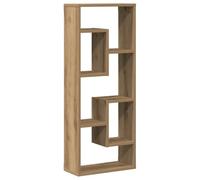 HKTMGDNG Étagère murale flottante en chêne Artisan 36 x 16 x 90 cm | Étagère suspendue fine aspect chêne artisanal avec beaucoup d'espace de rangement pour le salon, la chambre à coucher et le