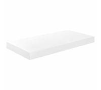 HKTMGDNG Étagère murale flottante en MDF Blanc brillant 50 x 23 x 3,8 cm | Étagère murale élégante pour salon et chambre à coucher, support invisible pour livres et décoration, charge jusqu'à 7 kg