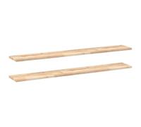 HKTMGDNG Lot de 2 étagères flottantes en bois d'acacia massif non traité | Étagère murale polyvalente en bois véritable pour une présentation élégante de décoration dans le salon