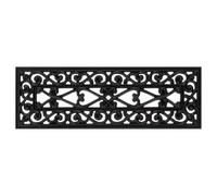 HKTMGDNG Lot de 5 tapis d'escalier en caoutchouc antidérapant - 25 x 75 cm | Tapis d'escalier robuste de 4 mm au design vintage pour escaliers extérieurs et entrée de maison, résistant aux intempéries