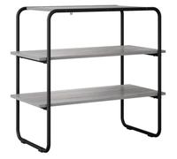 HKTMGDNG Table console gris Sonoma 60 x 41 x 75 cm | Table de couloir compacte avec deuxième étagère pour le salon et l'entrée. Structure en acier robuste avec protection au sol.