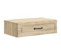HKTMGDNG Table d'appoint murale en chêne Sonoma 59 x 34,5 x 17 cm | Commode murale peu encombrante pour chambre à coucher et salon avec tiroir intégré pour un rangement bien rangé.