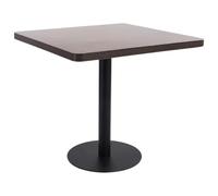 HKTMGDNG Table de bistrot carrée marron foncé 80 x 80 cm