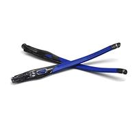 HKUCO Bleu foncé Remplacement en caoutchouc transparent Jambes de cadre noir pour Oakley Crosslink Sweep/Switch Cadre de lunettes