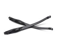 HKUCO Gris Remplacement en caoutchouc transparent Jambes de cadre noir pour Oakley Crosslink Sweep/Switch Cadre de lunettes