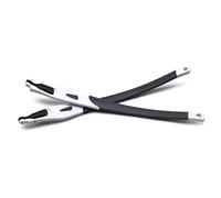 HKUCO Jambes de cadre blanches de remplacement en caoutchouc gris pour cadre de lunettes Oakley Crosslink