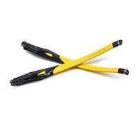 HKUCO Jaune Remplacement en caoutchouc transparent Jambes de cadre noir pour Oakley Crosslink Sweep/Switch Cadre de lunettes
