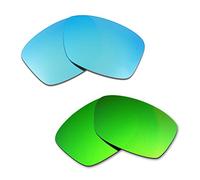 HKUCO Mens Replacement Lenses For Oakley Jupiter Squared Blue/Green Sunglasses