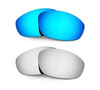 HKUCO Mens Replacement Lenses For Oakley Whisker Blue/Titanium Sunglasses