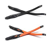 HKUCO Noir/Orange Remplacement en caoutchouc transparent Jambes de cadre noir pour Oakley Crosslink Sweep/Switch Cadre de lunettes