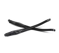 HKUCO Noir Remplacement en caoutchouc transparent Jambes de cadre noir pour Oakley Crosslink Sweep/Switch Cadre de lunettes