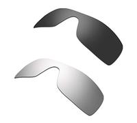 HKUCO Plus Mens Replacement Lenses For Oakley Batwolf Black/Titanium Sunglasses