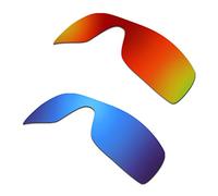HKUCO Plus Mens Replacement Lenses For Oakley Batwolf Sunglasses Red/Blue Polarized