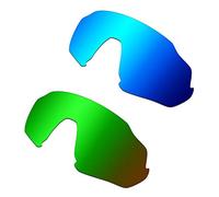 HKUCO Rechange Lentille Pour Oakley Flight Jacket Bleu/Vert Lunettes de soleil