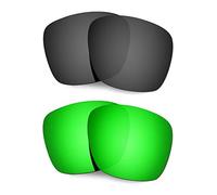 HKUCO Verres de rechange pour Oakley TwoFace XL OO9350 Noir/Vert Des lunettes de soleil