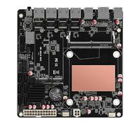 HKUXZR N100 Carte mère industrielle NAS 4 cœurs 4 fils Processeur basse puissance 4 x 2,5 G i226 réseau M.2 Slot 6 x SATA DP HDMI 2.0 PCIE × 1 DDR5