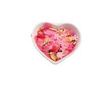 HKVTVCYPYA 100g Mix Shapes Leaf Butterfly Flower PVC Sequins For DIY 3D Nail Art Wedding Craft Accessories(Hot red)