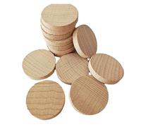HKVTVCYPYA 100pcs étiquettes de pièces de Monnaie en Bois Rondes étiquettes en Bois for Les Planches d'anniversaire, Planches de corvée Cercles en Bois Non Finis disques en Bois(5cm)