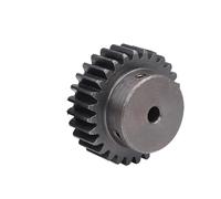 HKVTVCYPYA 1pc 2M-26T/28T alésage taille 8/10/12/14/15/18/19/20mm roue noircissement SC45# dents en acier au carbone hauteur 20mm engrenage à vis sans fin(8 mm,2M-26T)