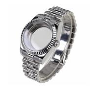 HKVTVCYPYA Boîtier de montre en acier 316L, cristal saphir, 36mm 39mm, bracelet président Compatible avec le mouvement automatique Nh35a Nh36 Nh34(2-36mm)