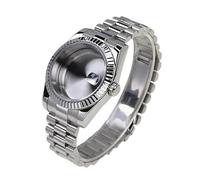 HKVTVCYPYA Boîtier de montre en acier 316L, cristal saphir, 36mm 39mm, bracelet président Compatible avec le mouvement automatique Nh35a Nh36 Nh34(3-36mm)