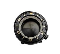 HKVTVCYPYA Boîtier de Montre en Conserve de Thon en Verre Saphir, Couronne Noire at 4.1, Compatible avec Le Mouvement Automatique NH34 NH35 NH36(2)