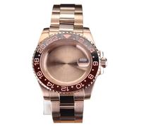 HKVTVCYPYA Boîtier de montre en or Rose 40mm, cadran 28.5mm, lunette de bière racine Compatible for NH34 NH35 NH36/38 Miyota8215 ETA2824(Solid bottom 2-For NH34 35 36 38)