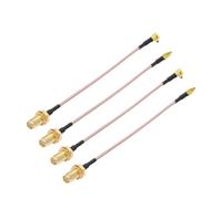 HKVTVCYPYA Câble coaxial RF SMA vers MMCX, 10 pièces, femelle vers mâle, angle droit 180°/90°, RG178(SMA F to MMCX M90-30CM)