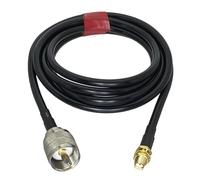 HKVTVCYPYA Câble RG58 UHF PL259 mâle vers SMA femelle, écrou de cloison, connecteur Coaxial RF, cavalier Pigtail, 1M-20M(10M)