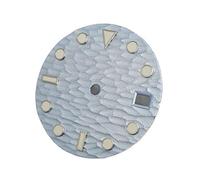 HKVTVCYPYA Cadran de montre à motif de vague de mer, 28.5mm, lumineux vert avec Date de remplacement, Compatible avec les mouvements NH35/36/4R/7S(Light blue)