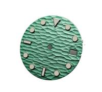 HKVTVCYPYA Cadran de montre à motif de vague de mer, 28.5mm, lumineux vert avec Date de remplacement, Compatible avec les mouvements NH35/36/4R/7S(Light green)