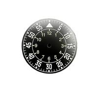 HKVTVCYPYA Cadran de montre numérique rétro de 33,8 mm avec guichet de date et luminescence verte, compatible avec les mouvements NH35 et NH36.(Retro Digital Face)